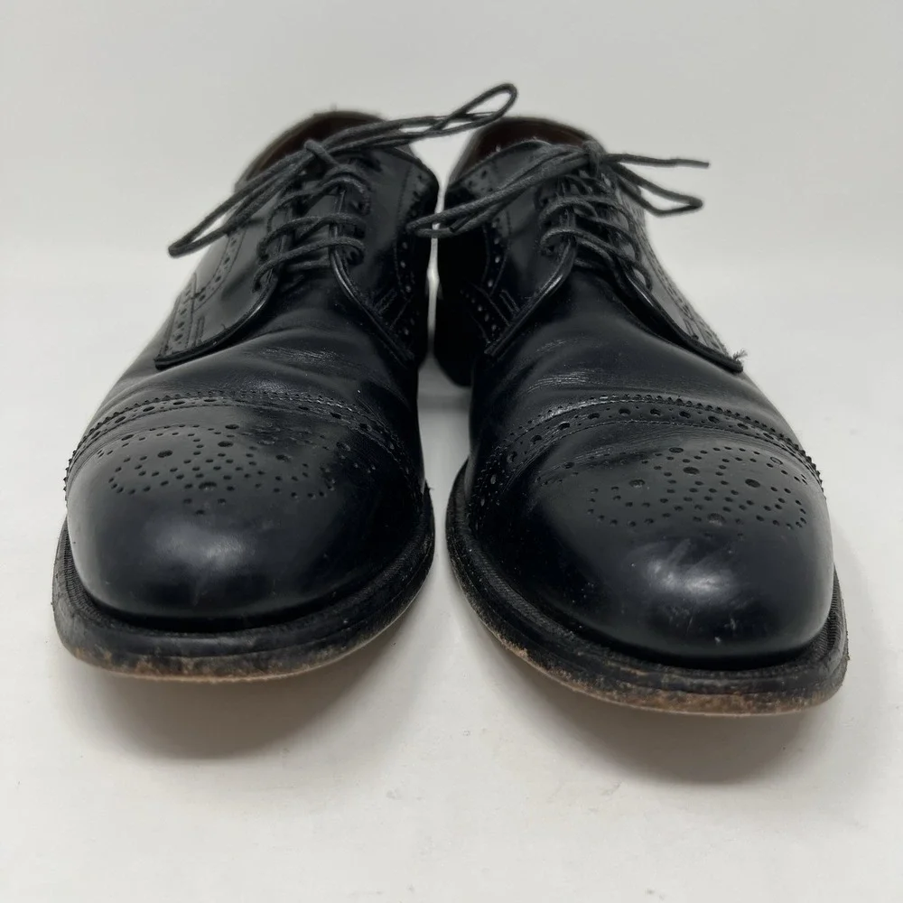 Allen Edmonds Men's Size 9.5 AAA Sanford Dress Shoes Cap Toe Derby Oxford‎ Black
